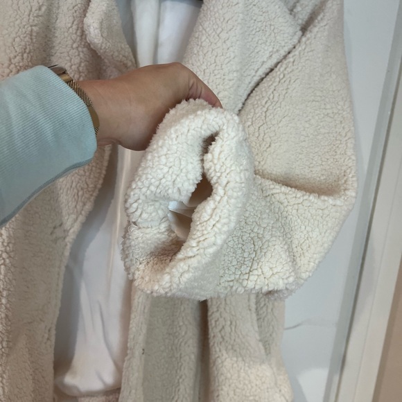 Sherpa Jacket Short Coat Size L - Picture 7 of 9